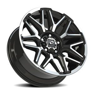 Vision Wheel 305 Gloss Black Machined Face and Lip 20x9 +12 5x150mm 110mm - Wheelwiz
