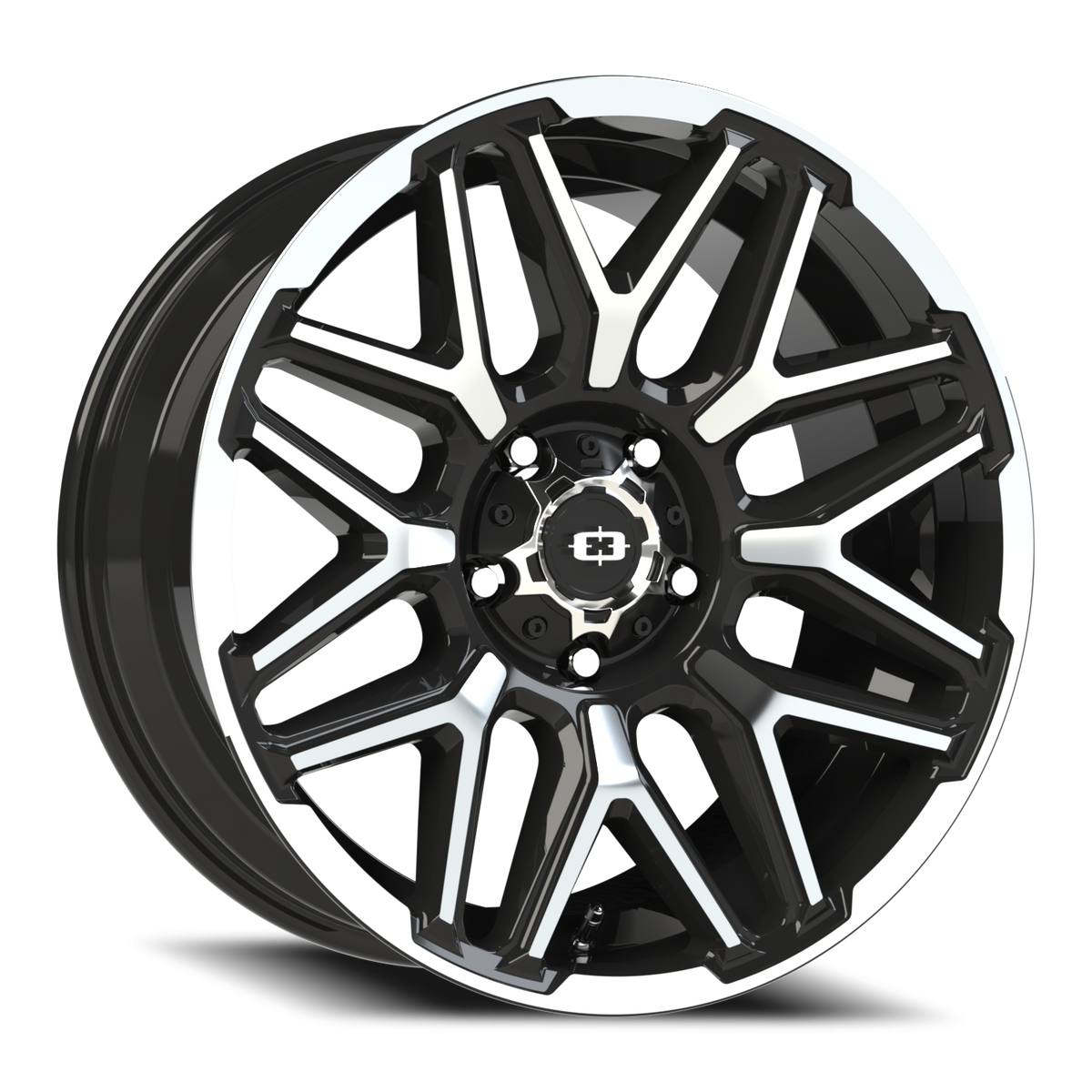 Vision Wheel 305 Gloss Black Machined Face and Lip 20x9 +12 5x139.7mm 108mm - Wheelwiz