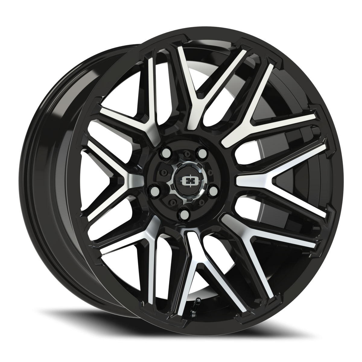 Vision Wheel 305 Gloss Black Machined Face 20x10 -25 5x127mm 78.1mm - Wheelwiz