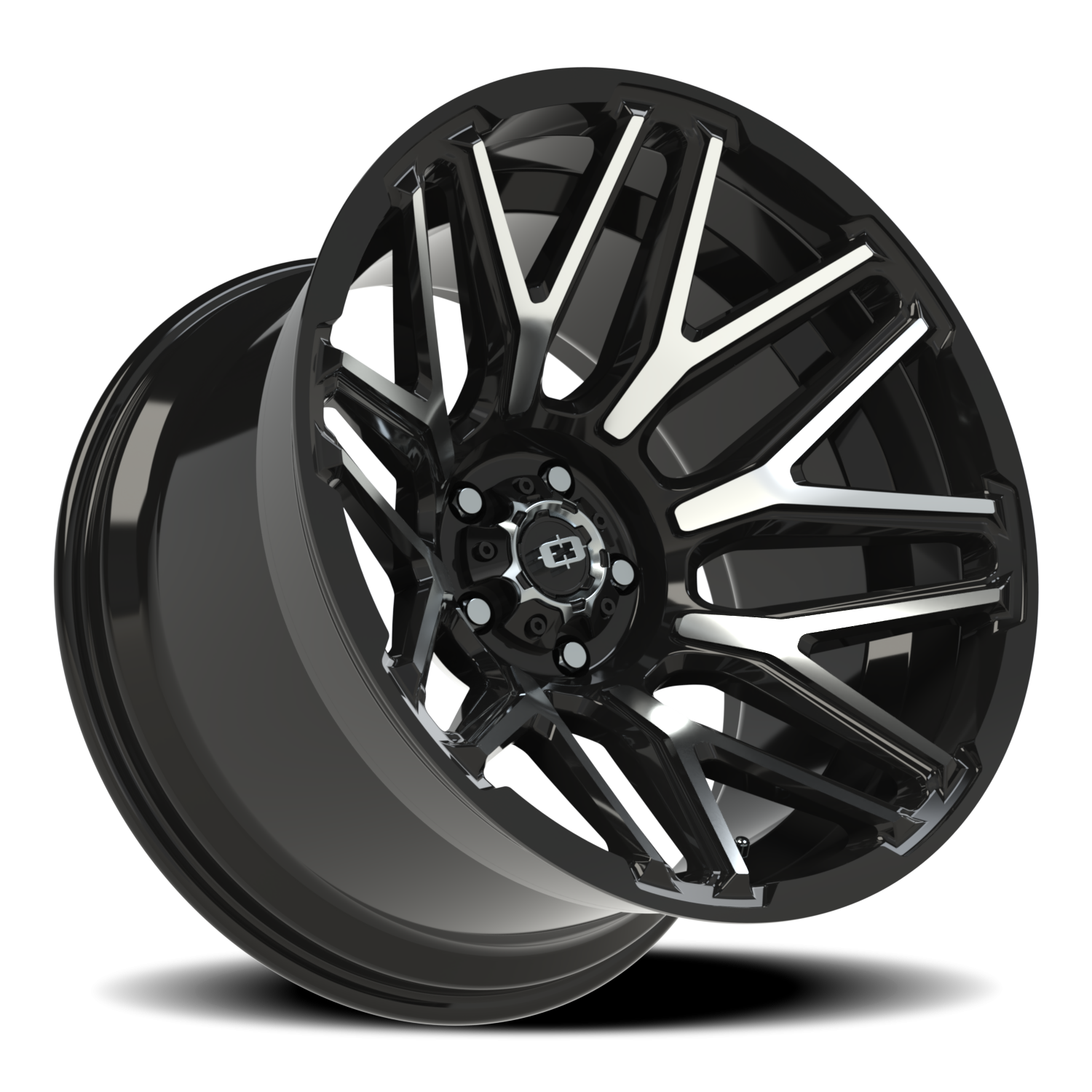 Vision Wheel 305 Gloss Black Machined Face 20x12 -51 5x127mm 78.1mm - Wheelwiz