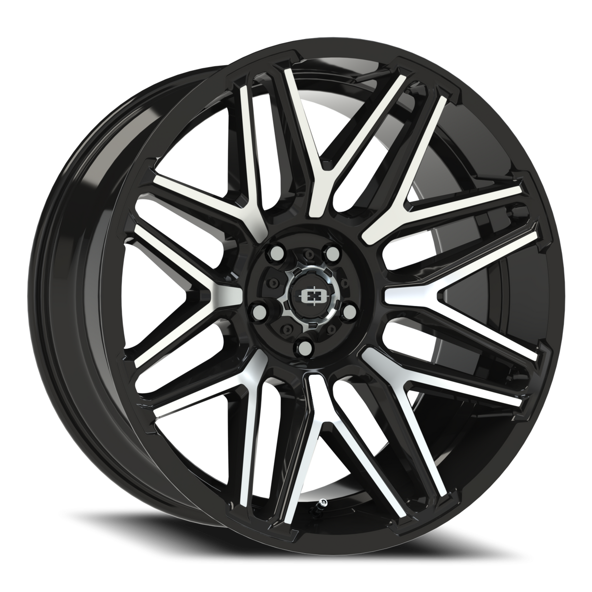 Vision Wheel 305 Gloss Black Machined Face 22x10 -19 5x127mm 78.1mm - Wheelwiz