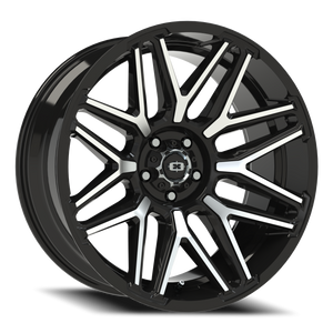 Vision Wheel 305 Gloss Black Machined Face 22x10 -19 5x127mm 78.1mm - Wheelwiz
