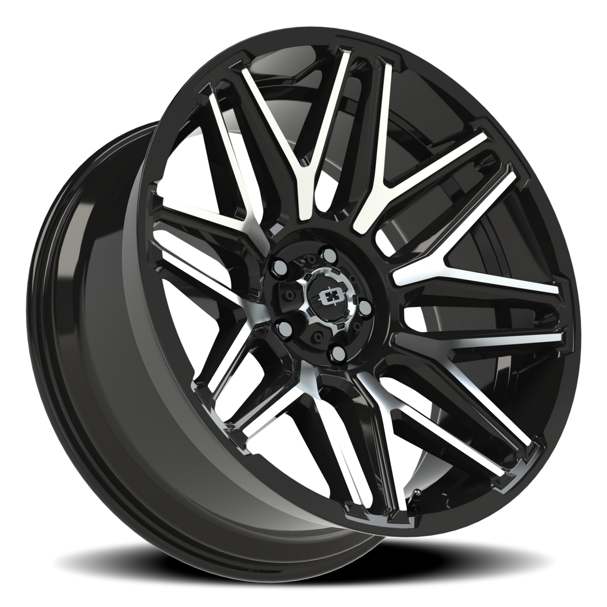 Vision Wheel 305 Gloss Black Machined Face 22x10 -19 5x127mm 78.1mm - Wheelwiz