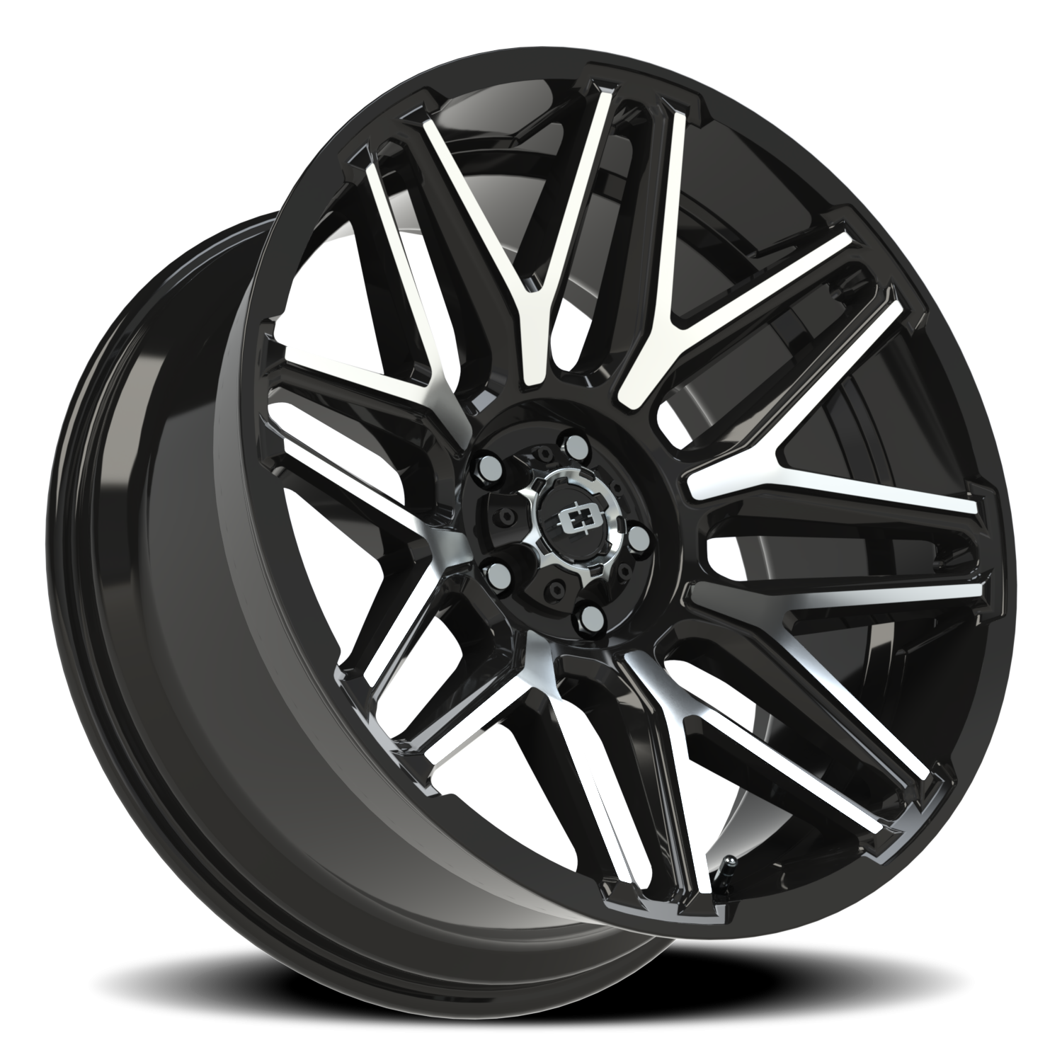 Vision Wheel 305 Gloss Black Machined Face 22x10 -19 5x127mm 78.1mm - Wheelwiz