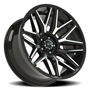 Vision Wheel 305 Gloss Black Machined Face 22x10 -19 5x127mm 78.1mm - Wheelwiz