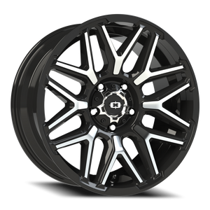 Vision Wheel 305 Gloss Black Machined Face 20x9 +12 5x150mm 110mm - Wheelwiz
