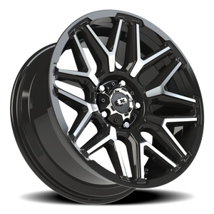 Vision Wheel 305 Gloss Black Machined Face 20x9 +12 5x150mm 110mm - Wheelwiz