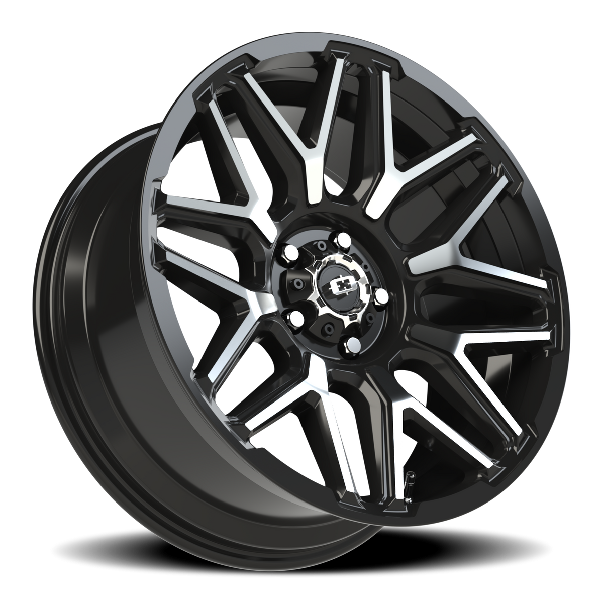 Vision Wheel 305 Gloss Black Machined Face 20x9 -12 5x127mm 78.1mm - Wheelwiz