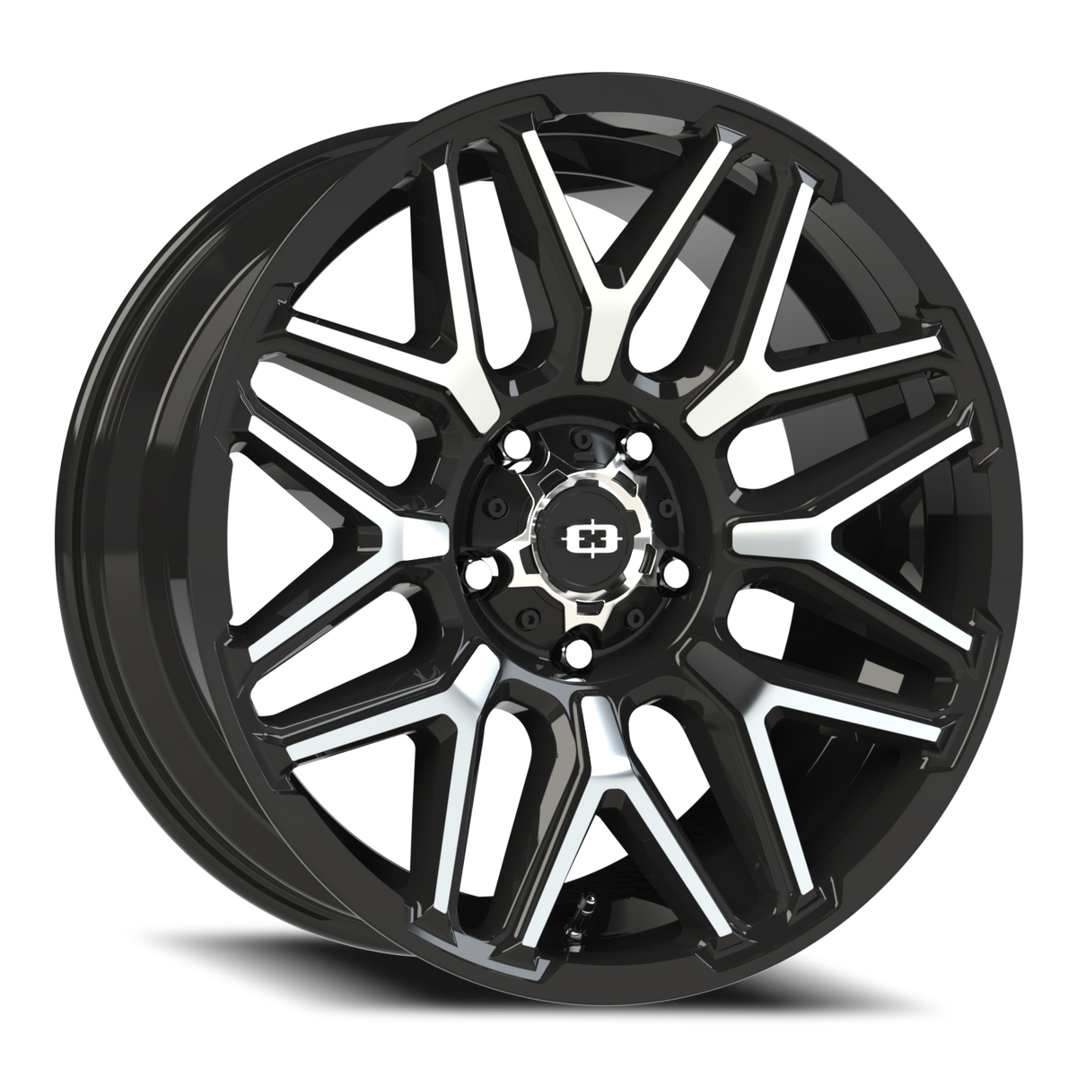 Vision Wheel 305 Gloss Black Machined Face 20x9 +12 5x139.7mm 108mm - Wheelwiz