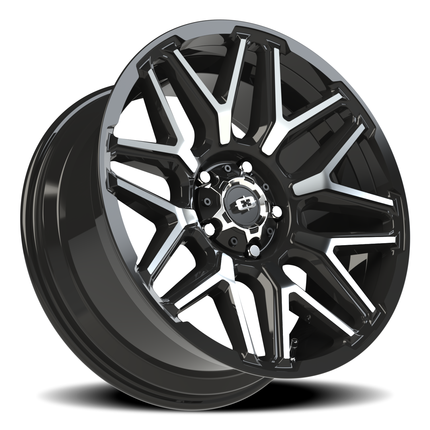 Vision Wheel 305 Gloss Black Machined Face 20x9 +12 5x139.7mm 108mm - Wheelwiz