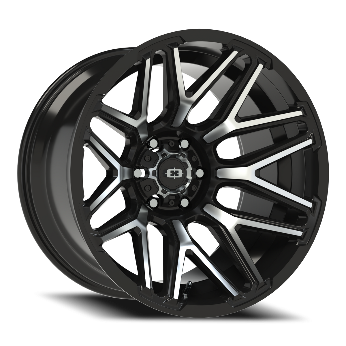 Vision Wheel 305 Gloss Black Machined Face 20x12 -51 6x139.7mm 106.2mm