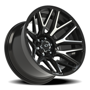 Vision Wheel 305 Gloss Black Machined Face 20x12 -51 6x139.7mm 106.2mm