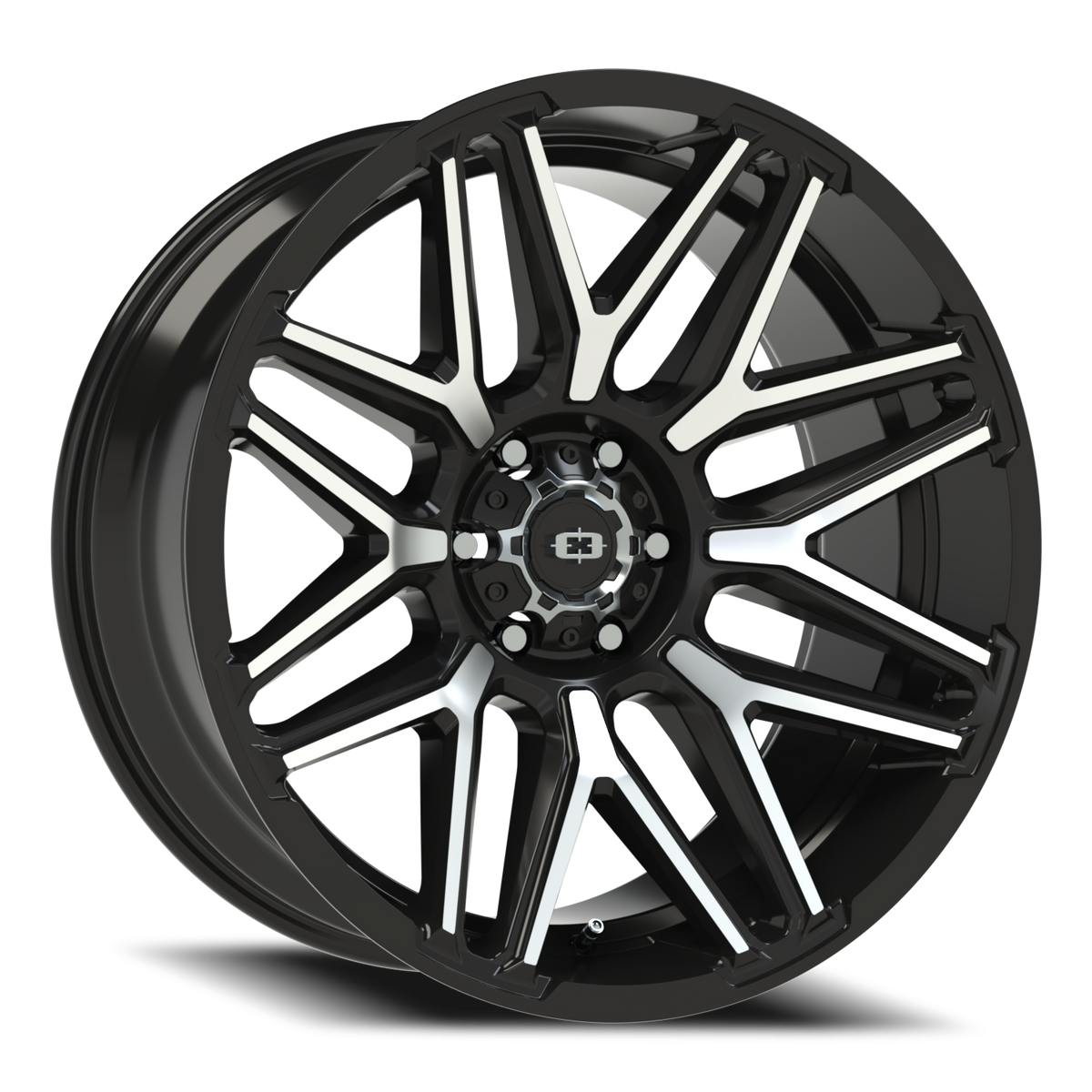 Vision Wheel 305 Gloss Black Machined Face 22x10 -19 6x139.7mm 106.2mm - Wheelwiz