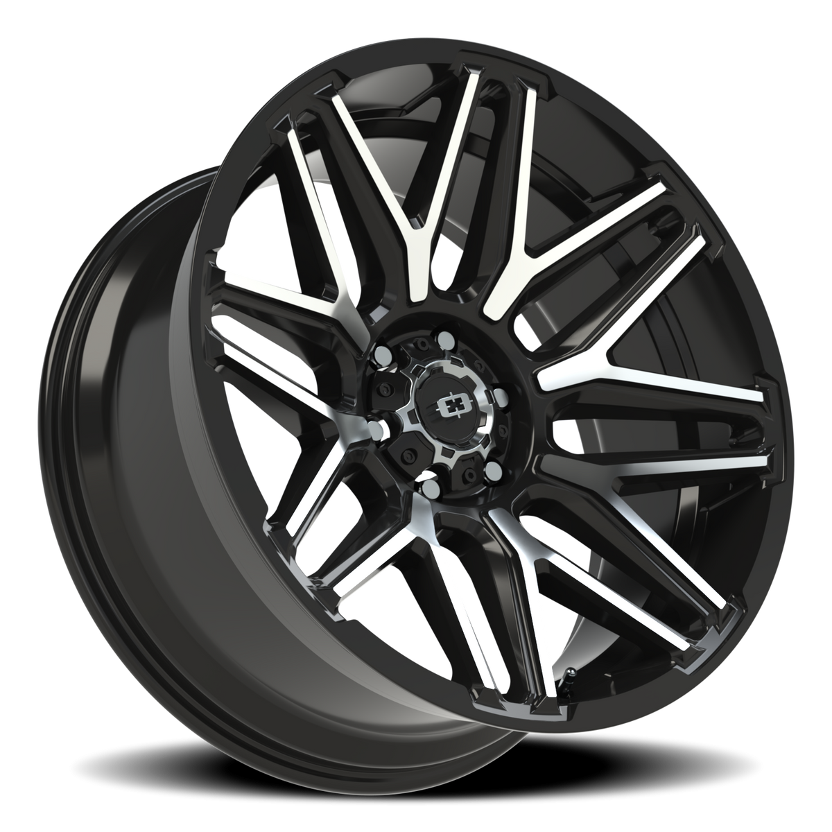 Vision Wheel 305 Gloss Black Machined Face 22x10 -19 6x139.7mm 106.2mm - Wheelwiz