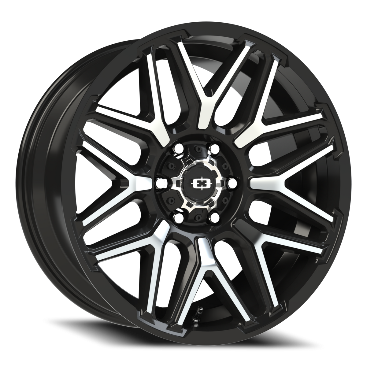 Vision Wheel 305 Gloss Black Machined Face 20x9 +12 6x139.7mm 106.2mm - Wheelwiz