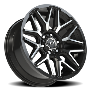 Vision Wheel 305 Gloss Black Machined Face 20x9 +12 6x139.7mm 106.2mm - Wheelwiz