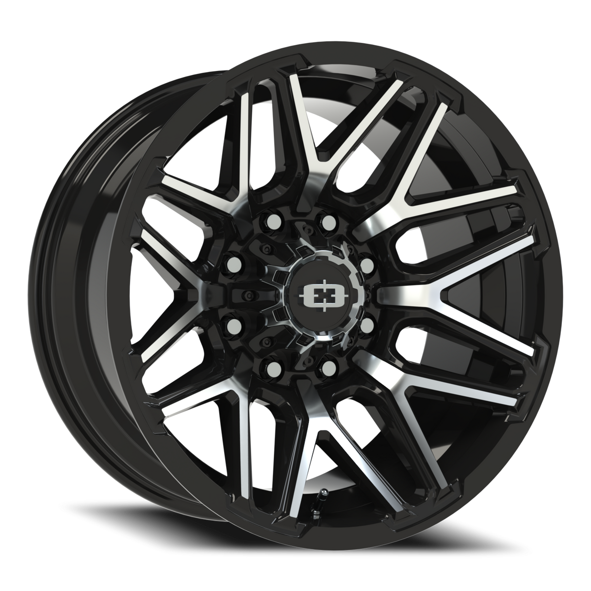 Vision Wheel 305 Gloss Black Machined Face 20x10 -25 8x170mm 125.2mm - Wheelwiz