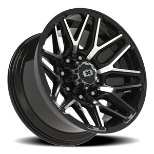 Vision Wheel 305 Gloss Black Machined Face 20x10 -25 8x170mm 125.2mm - Wheelwiz