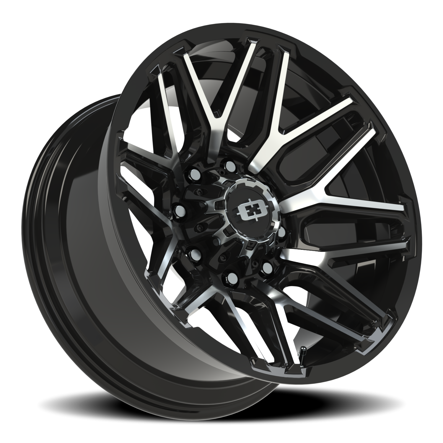 Vision Wheel 305 Gloss Black Machined Face 20x10 -25 8x165.1mm 125.2mm - Wheelwiz