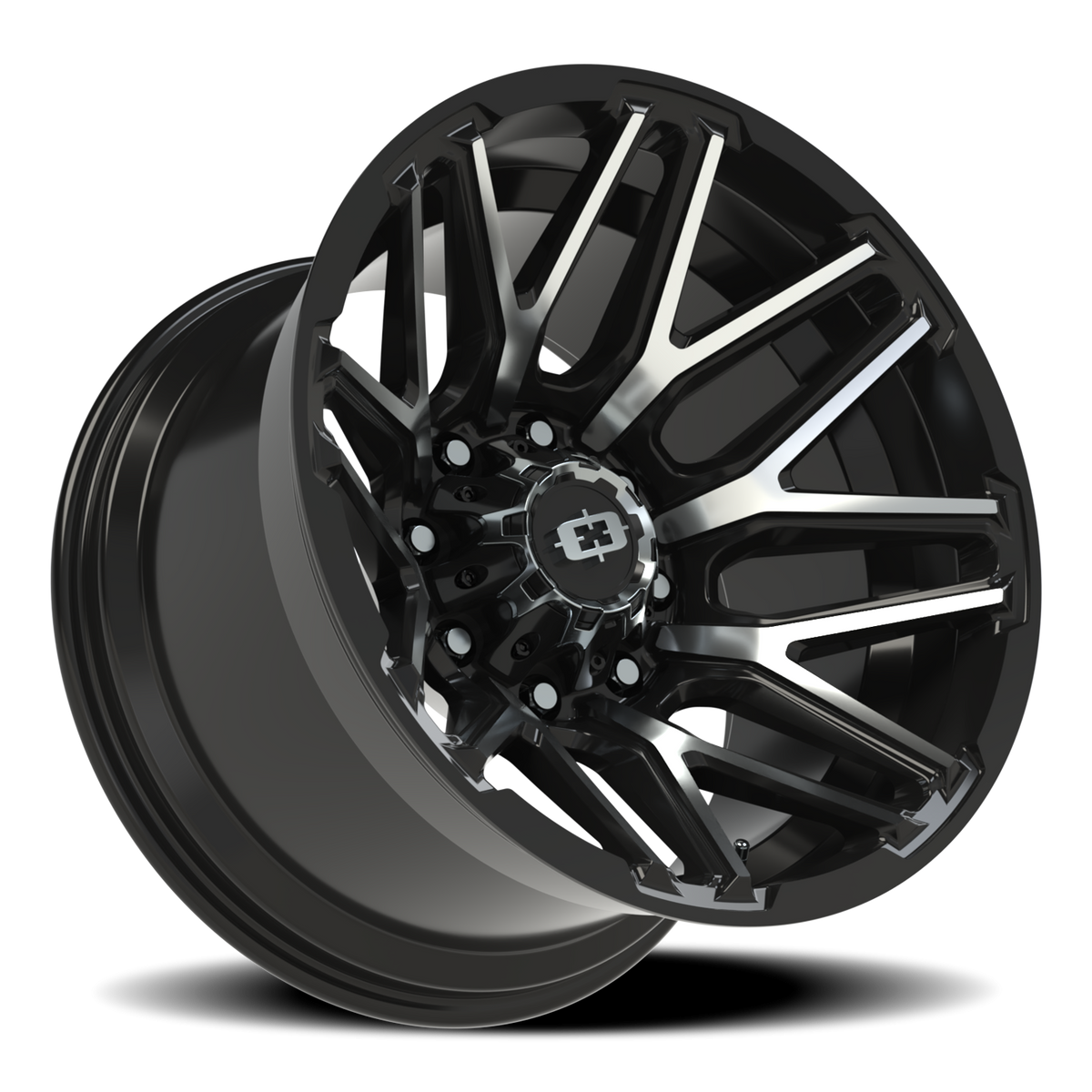 Vision Wheel 305 Gloss Black Machined Face 20x12 -51 8x180mm 124.2mm - Wheelwiz
