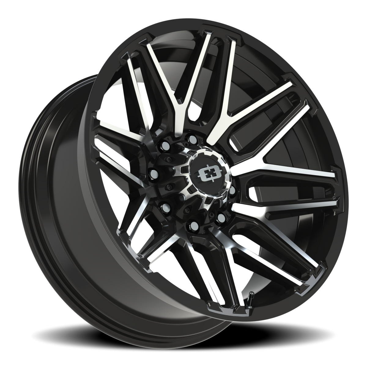 Vision Wheel 305 Gloss Black Machined Face 22x10 -19 8x165.1mm 125.2mm - Wheelwiz