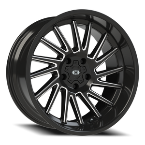Vision Wheel 306 Gloss Black Milled Spoke 20x10 -25 5x127mm 78.1mm - Wheelwiz