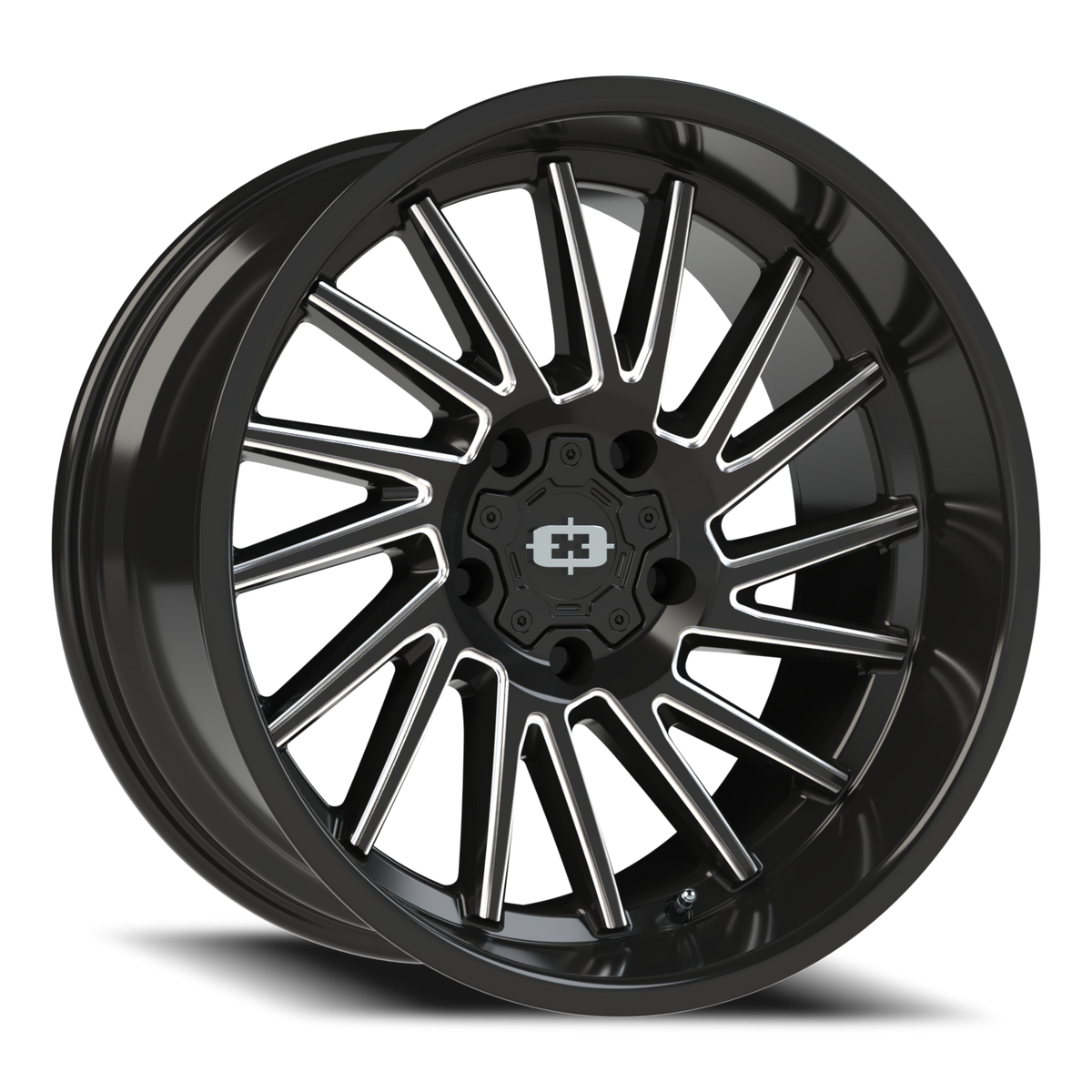Vision Wheel 306 Gloss Black Milled Spoke 20x10 -25 5x139.7mm 108mm - Wheelwiz