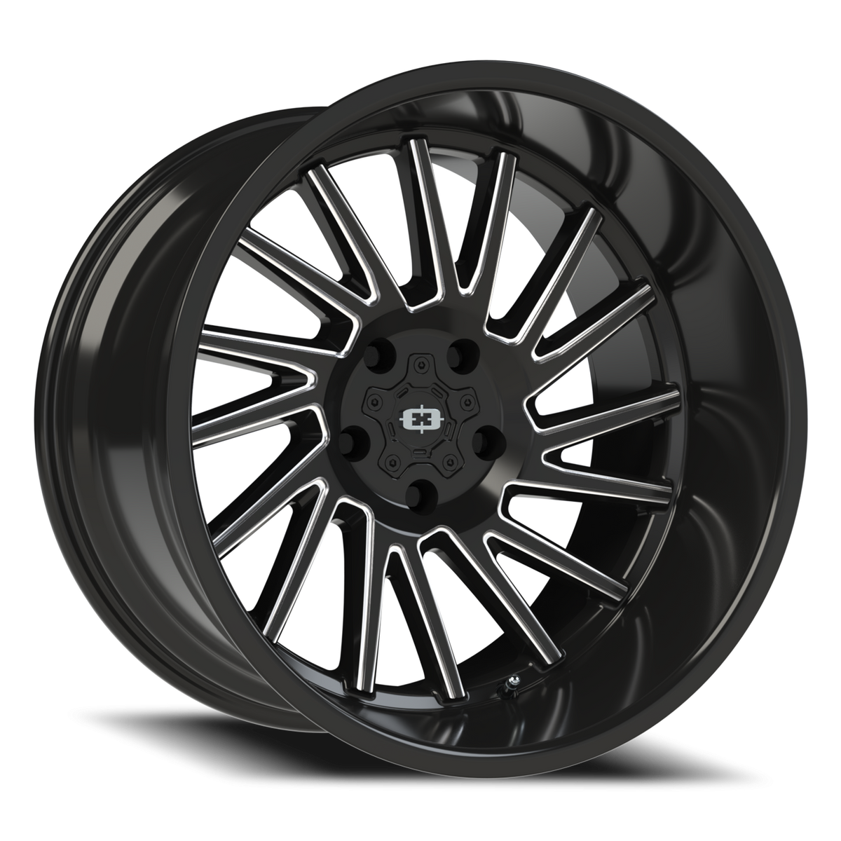 Vision Wheel 306 Gloss Black Milled Spoke 20x12 -51 5x127mm 78.1mm - Wheelwiz