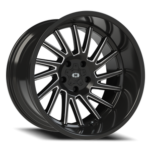 Vision Wheel 306 Gloss Black Milled Spoke 20x12 -51 5x127mm 78.1mm - Wheelwiz
