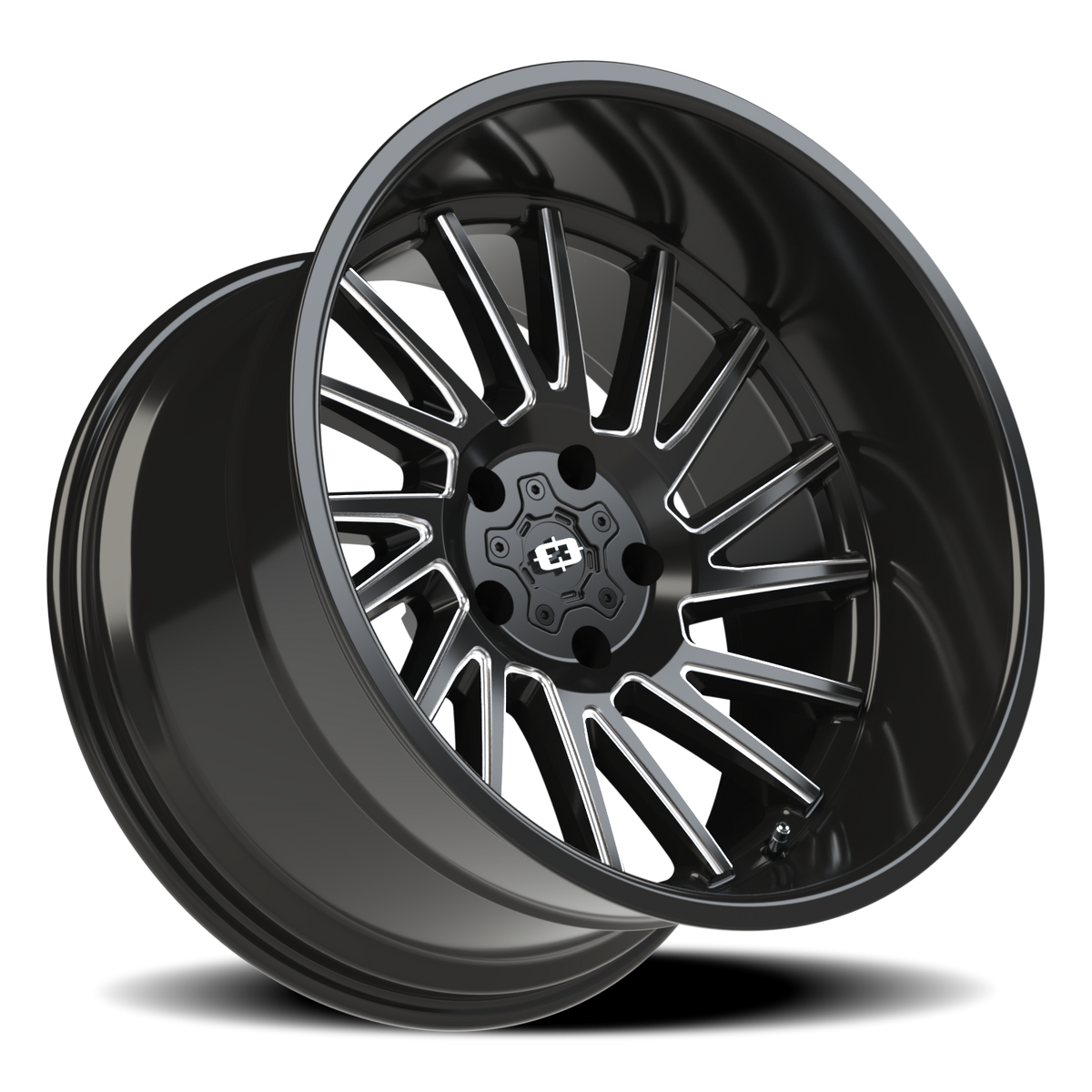 Vision Wheel 306 Gloss Black Milled Spoke 20x12 -51 5x127mm 78.1mm - Wheelwiz