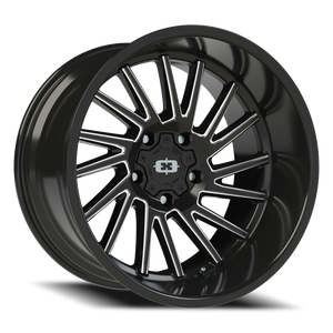 Vision Wheel 306 Gloss Black Milled Spoke 20x12 -51 5x139.7mm 108mm - Wheelwiz