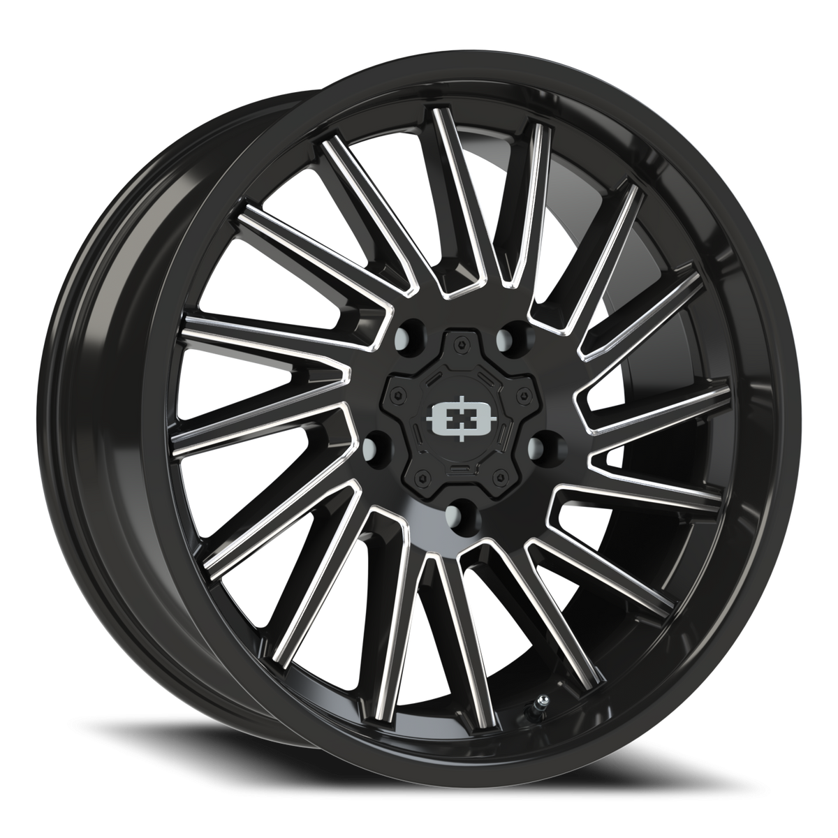 Vision Wheel 306 Gloss Black Milled Spoke 20x9 +12 5x139.7mm 108mm - Wheelwiz