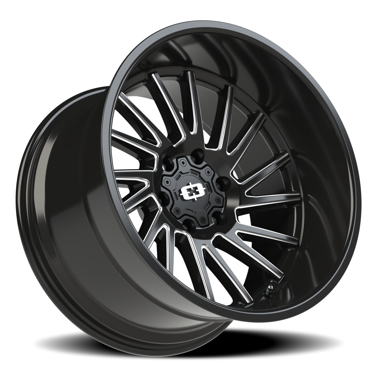 Vision Wheel 306 Gloss Black Milled Spoke 20x12 -51 6x135mm 87.1mm - Wheelwiz