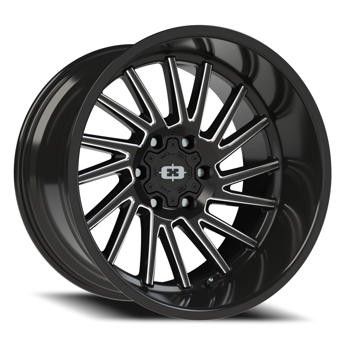 Vision Wheel 306 Gloss Black Milled Spoke 20x12 -51 6x139.7mm 106.2mm - Wheelwiz