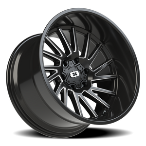 Vision Wheel 306 Gloss Black Milled Spoke 20x12 -51 6x139.7mm 106.2mm - Wheelwiz