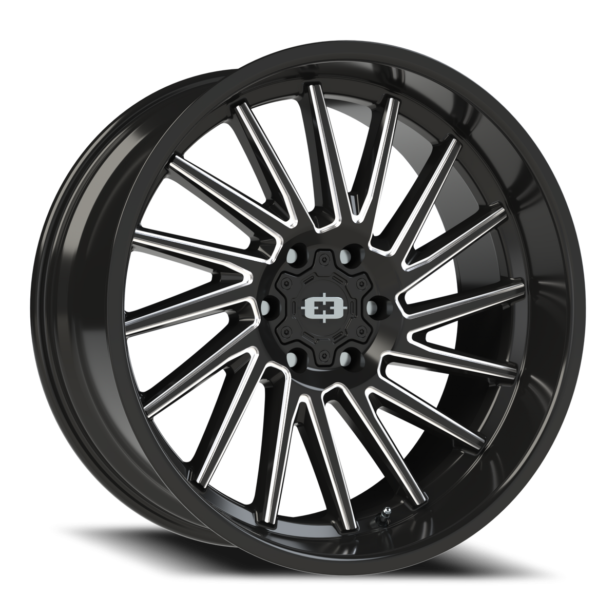 Vision Wheel 306 Gloss Black Milled Spoke 22x10 -19 6x135mm 87.1mm - Wheelwiz