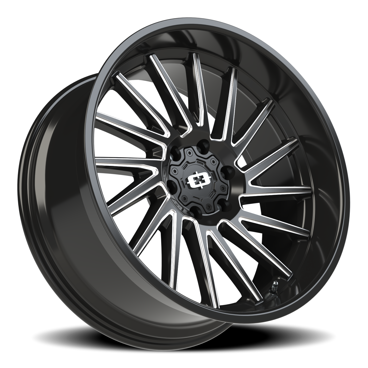Vision Wheel 306 Gloss Black Milled Spoke 22x10 -19 6x139.7mm 106.2mm - Wheelwiz