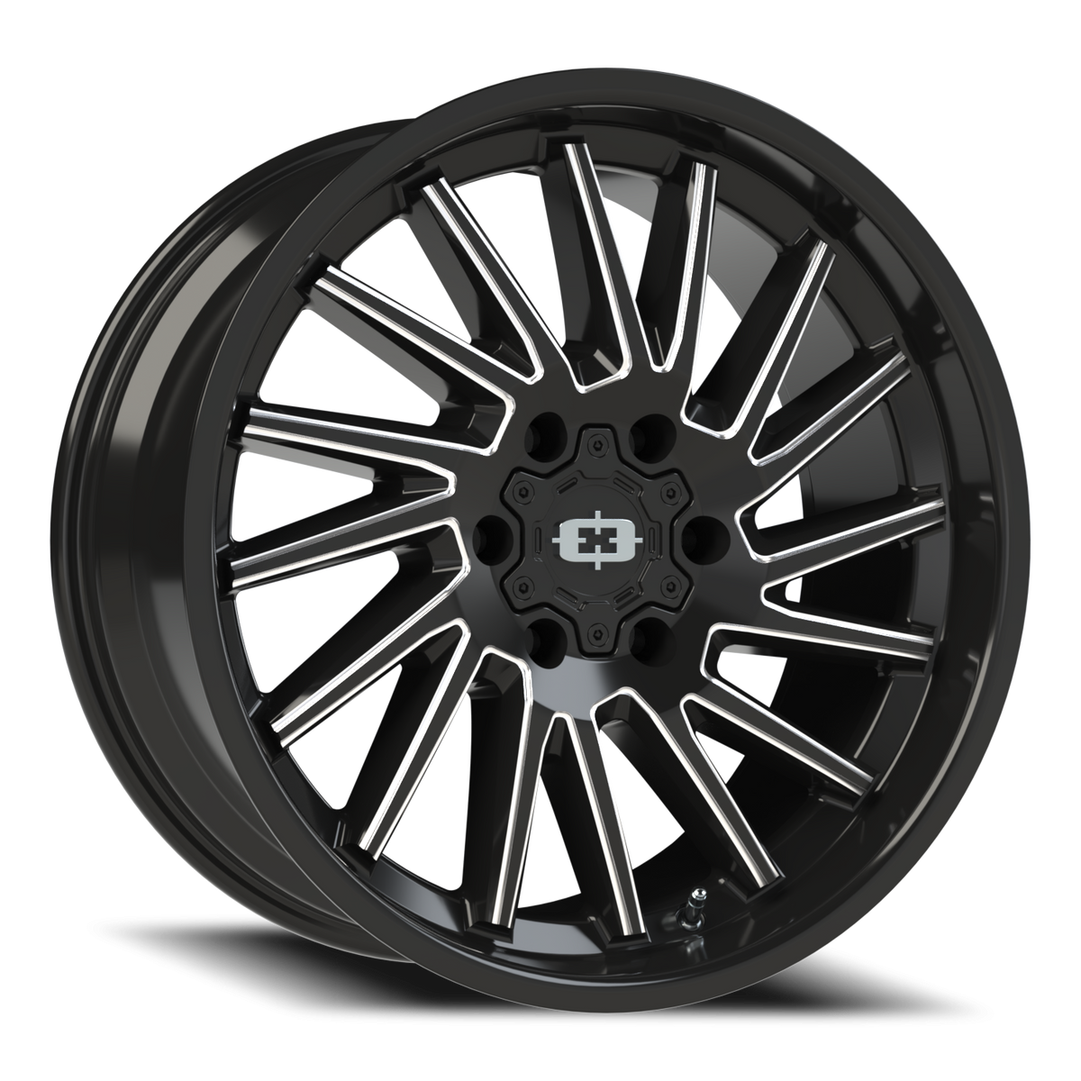 Vision Wheel 306 Gloss Black Milled Spoke 20x9 +12 6x135mm 87.1mm - Wheelwiz