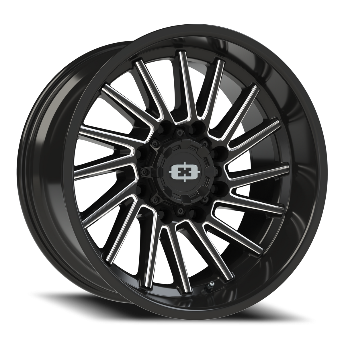 Vision Wheel 306 Gloss Black Milled Spoke 20x10 -25 8x170mm 125.2mm - Wheelwiz