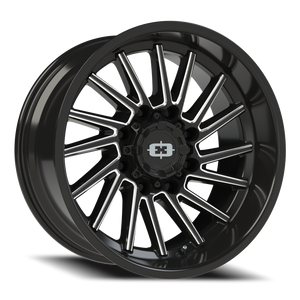 Vision Wheel 306 Gloss Black Milled Spoke 20x10 -25 8x165.1mm 125.2mm - Wheelwiz