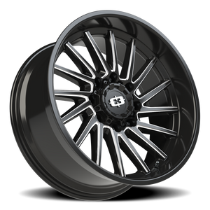 Vision Wheel 306 Gloss Black Milled Spoke 22x10 -19 8x170mm 125.2mm - Wheelwiz