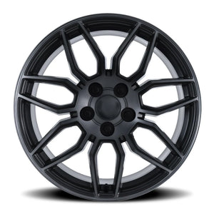 Factory Reproductions FR 401 Satin Titanium Grey Machine Face Wdark Clr 19x10 +79 5x120.65mm 70.3mm