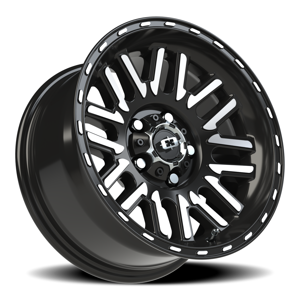 Vision Wheel 348 Gloss Black Machined Face 15x7.5 -12 5x114.3mm 83mm - Wheelwiz