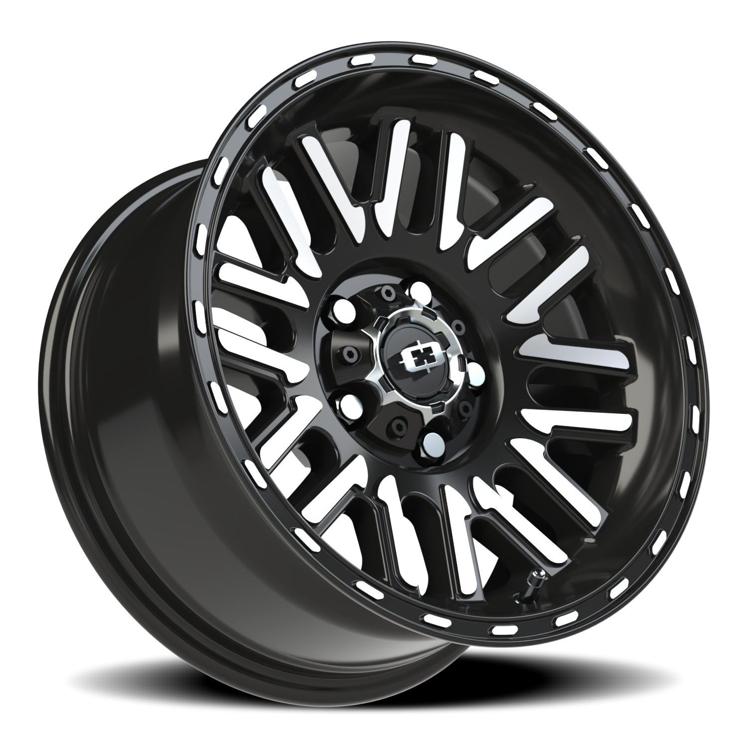 Vision Wheel 348 Gloss Black Machined Face 15x7.5 -12 5x127mm 78.1mm - Wheelwiz