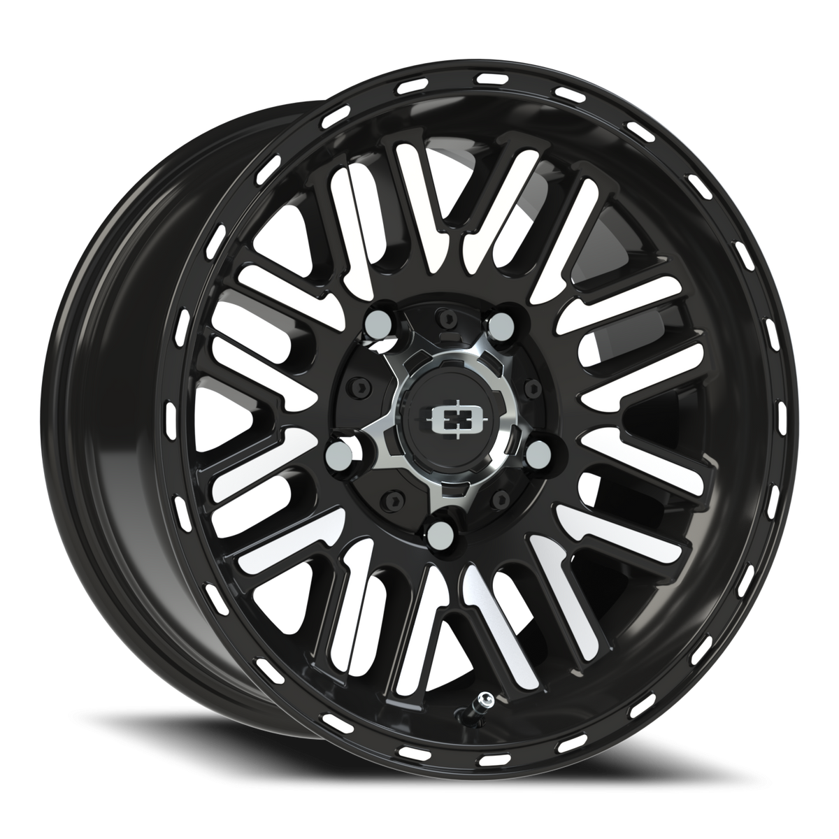 Vision Wheel 348 Gloss Black Machined Face 15x7.5 -12 5x139.7mm 110mm - Wheelwiz