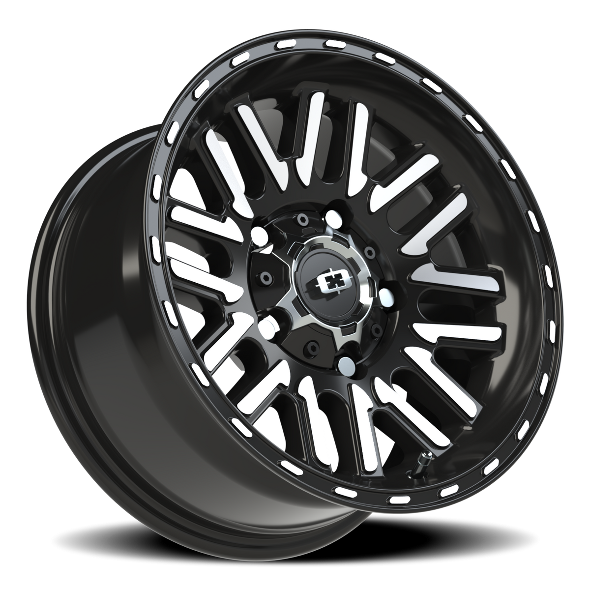 Vision Wheel 348 Gloss Black Machined Face 15x7.5 -12 5x139.7mm 110mm - Wheelwiz