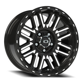 Vision Wheel 348 Gloss Black Machined Face 16x8 0 5x114.3mm 83mm