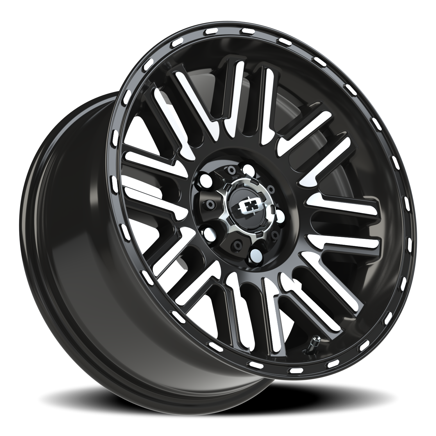 Vision Wheel 348 Gloss Black Machined Face 16x8 0 5x114.3mm 83mm - Wheelwiz