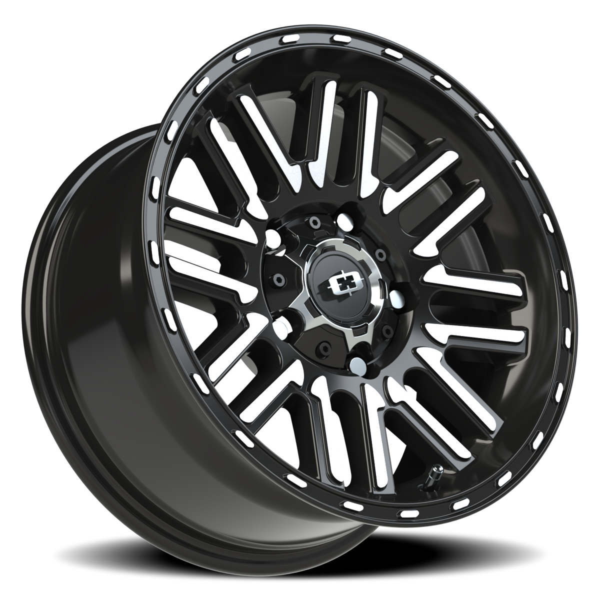 Vision Wheel 348 Gloss Black Machined Face 16x8 0 5x139.7mm 110mm - Wheelwiz