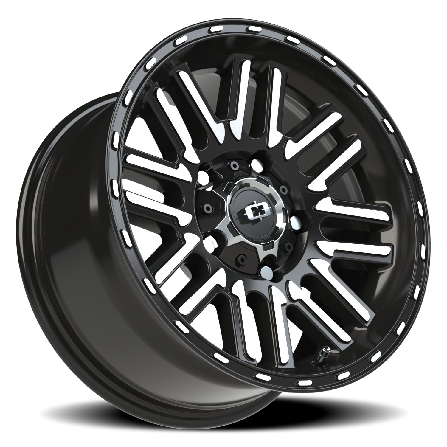 Vision Wheel 348 Gloss Black Machined Face 16x8 0 5x139.7mm 110mm - Wheelwiz